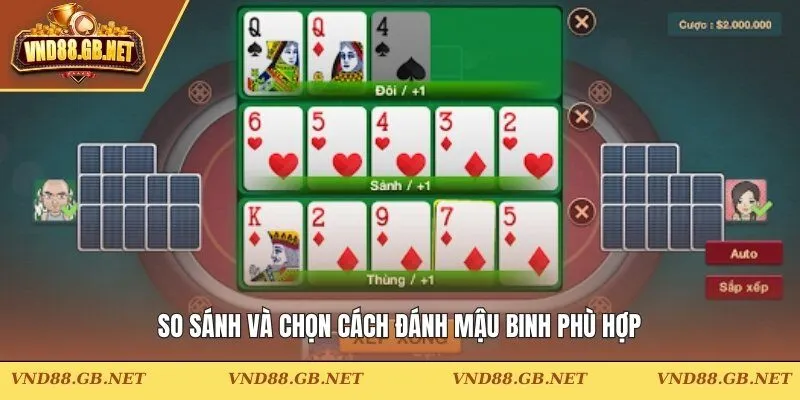 So sánh và chọn cách đánh mậu binh phù hợp